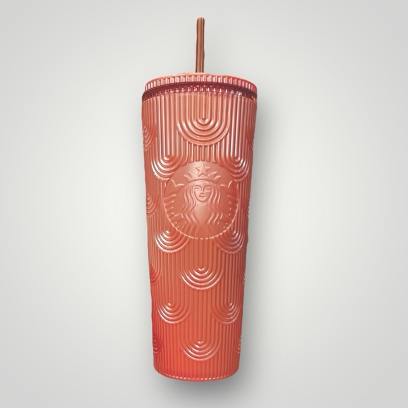 Starbucks 2023 Fall Shimmer Pink Mermaid Cold Cup Tumbler 24oz Venti - Picture 4 of 15